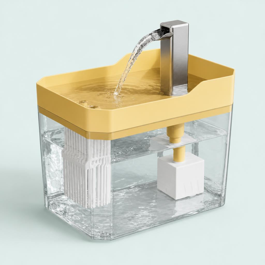Fuente Aqüi color Transparente amarillo